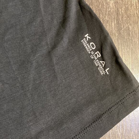 NWT Koral Isla Cupro Short Sleeve Top Sz Small in Black - Picture 8 of 11